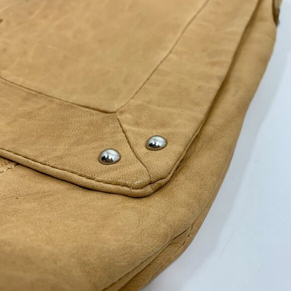 PERLINA New York Handbag Women's TAN Leather Adjustable Crossbody Shoulder Bag - Picture 4 of 16